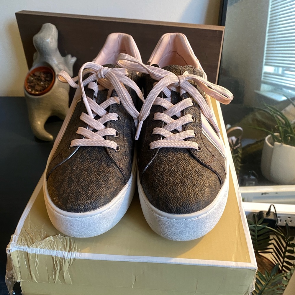 Michael Kors Pink and Brown Women's Sneakers - Picture 3 of 8